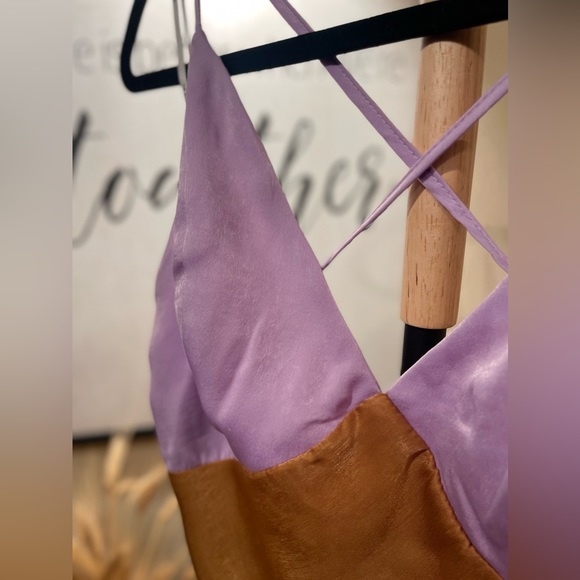 ASOS Maxi Gold and Lilac Color Dress - Picture 10 of 13